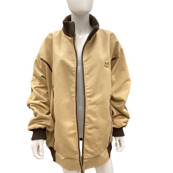 VTG Authentic Dapper Dan Unisex Jacket 1980’Canvas And Leather Brown Camel Color - Picture 3 of 5